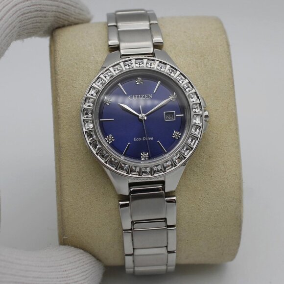 Citizen Silhouette Eco-Drive Steel Crystal Blue Dial Ladies Watch main image 4